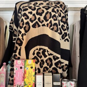 Jersey over size animal print negro