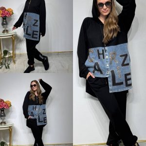 Conjunto charlize asimétrico jeans