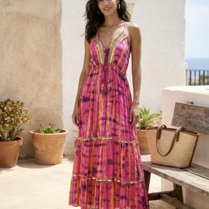 vestido cleopatra fucsia