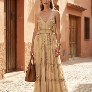 vestido ref atenea premium beis