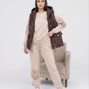 Conjunto Charli Fashion marrón /3 piezas