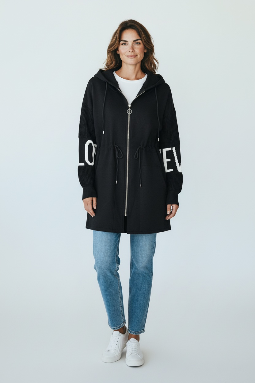Abrigo Love negro - Imagen 2
